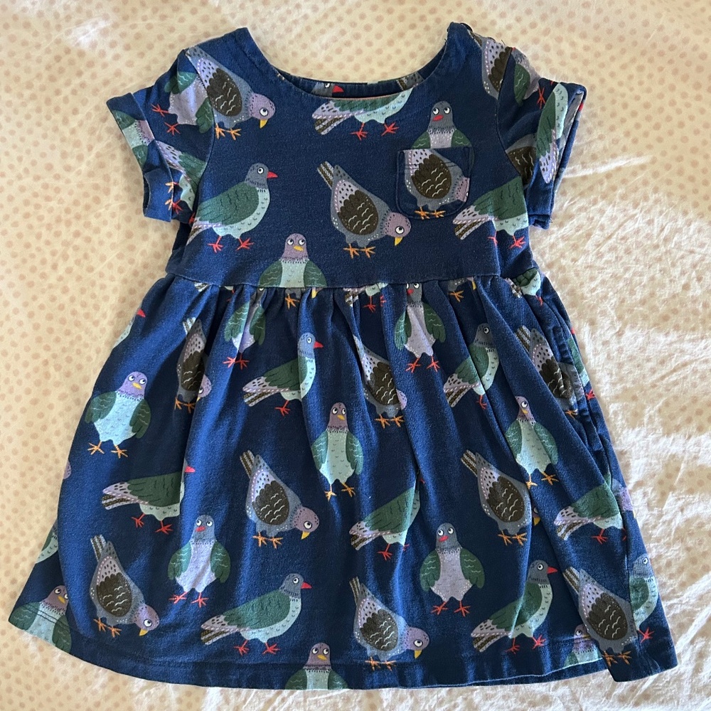 Mini Boden Toddler Girls Pigeon Dress 2-3Y